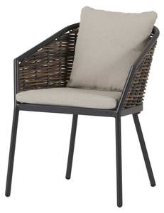 Gartenstuhl Daniella 2er Set Braun - Rattan - 61 x 78 x 63 cm