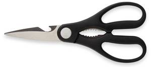 8-teiliges Messerset mit Magnetband und Schwarz - Metall - 49 x 40 x 50 cm