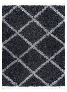 Tapis Union 3482 Treillis Gris Franges 120 x 170 cm