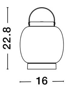 Akkuleuchte JIGRA Höhe: 23 cm