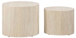 Table d'appoint Equicola Beige - Papier - 33 x 40 x 48 cm