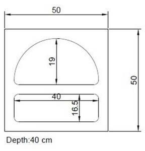 Table de chevet LUELA Blanc - Bois manufacturé - 38 x 50 x 50 cm