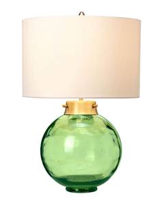 Lampe de chevet LUBIELA Beige - Laiton mat - Ecru - Vert - Argenté / Gris - Gris argenté