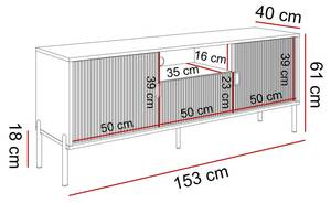 RTV Schrank DALIA 155 Schwarz