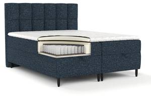 Premium Boxspringbett Attik Blau - Breite: 160 cm