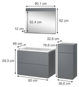 Badmöbel-Set Izan 41609 Grau