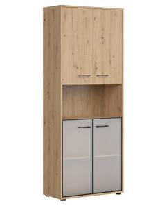 Highboard Space Office Braun - Holzwerkstoff - 80 x 203 x 38 cm