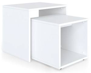Beistelltisch Weiß 2er Set Weiß - Holzwerkstoff - 45 x 48 x 29 cm