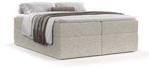 Boxspringbett Yoko Beige - Grau - Breite: 200 cm - H3