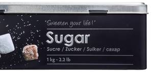 Zuckerdose, 1 kg, Metall, schwarz Schwarz - Metall - 14 x 7 x 21 cm