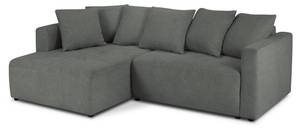 Schlaf-Ecksofa mit Box ELIE 4 Sitzplätze Grau