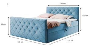 Boxspringbett MOLIE Hellblau