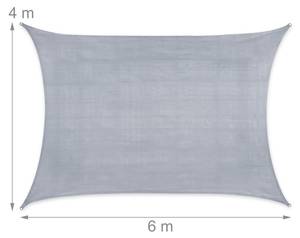 Voile d'ombrage rectangulaire gris clair 400 x 600 cm