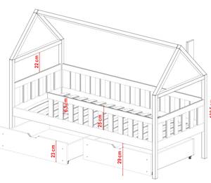 Hausbett DOMI HB002 Graphit