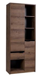 Hochregal DEVERTTI Schwarz - Braun - Holzwerkstoff - 80 x 200 x 40 cm