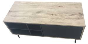 MAILBOX Lowboard Braun - Grau - Holzwerkstoff - Metall - 98 x 45 x 39 cm