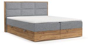 Boxspringbett Ikigai mit Topper Grau - Breite: 200 cm