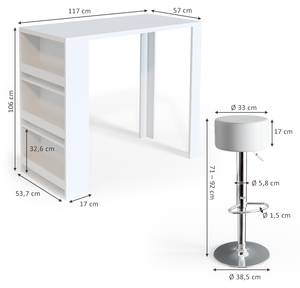 Set de table de bar  33213 Blanc