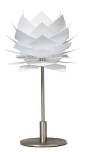 Tischlampe PineApple XS Grau - Weiß - Kunststoff - 18 x 37 x 18 cm