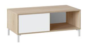 Table basse Brooklyn Blanc - Bois manufacturé - Matière plastique - 50 x 40 x 100 cm