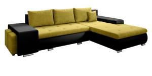 Ecksofa ARZO MINI Schwarz - Gelb - Breite: 290 cm