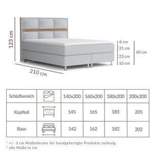 Boxspringbett Soto Schwarz - Breite: 180 cm