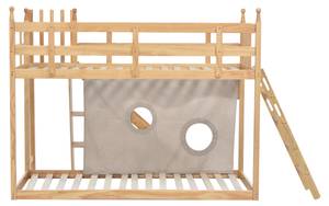 Etagenbett Jupitur Ⅵ Braun - Holzwerkstoff - Metall - Massivholz - 139 x 161 x 264 cm