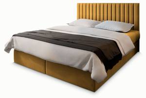 Boxspringbett BRESEL Senfgelb - Breite: 160 cm