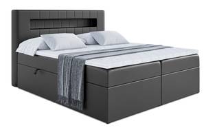 Boxspringbett - ORGOL Hochglanz Schwarz - Breite: 120 cm - H3