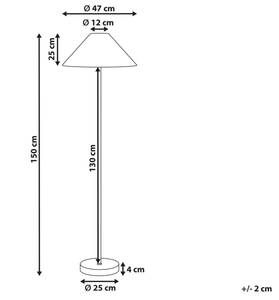 Grande lampe KYOGA Beige - Noir - Bleu - Rose foncé - Métal - 47 x 150 x 47 cm