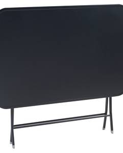 Table de jardin pliante Sande Noir - 70 x 110 cm