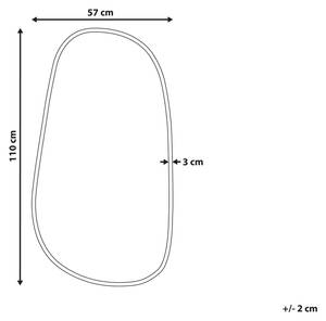 Wandspiegel VERNAIS Gold - Metall - 57 x 110 x 3 cm