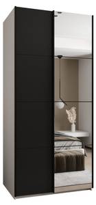 Armoire Lux 3 Noir - Blanc - Largeur : 120 cm