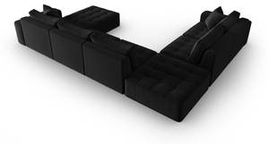 modulares U-Formsofa MIKE 8 Sitzplätze Schwarz