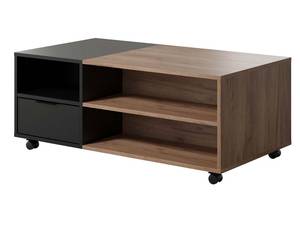Table basse Kendo Noir - En partie en bois massif - 110 x 44 x 60 cm