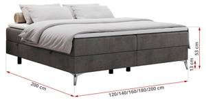 Boxspringbett LESS Breite: 120 cm - H3 - Textil