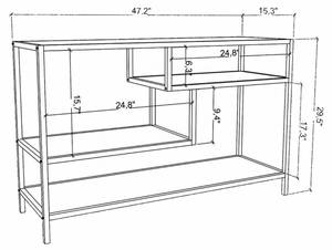 Fernsehschrank Dplizzar Anthrazit