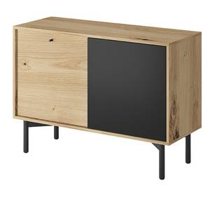 Commode FLOW FK102 Beige - Noir - Bois manufacturé - Matière plastique - 102 x 74 x 41 cm