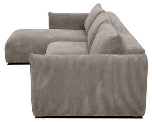 4-Sitzer Ecksofa Tauer Taupe - Ecke davorstehend links