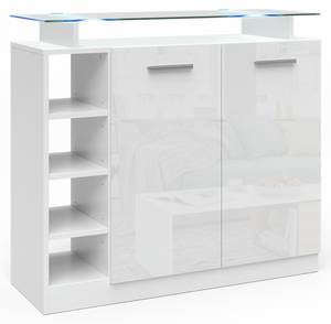 Commode Asti blanc brillant & LED 37 x 71 x 33 cm