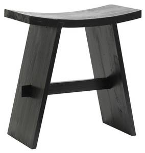 Hocker SANZA Schwarz - Massivholz - 24 x 50 x 47 cm