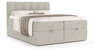 Boxspringbett Shay Beige - Grau - Breite: 140 cm