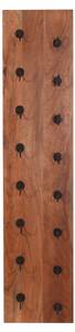 PANAMA Wand-Weinregal Schwarz - Braun - Metall - Massivholz - Holzart/Dekor - 33 x 148 x 16 cm