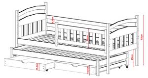 Kinderbett GALAXY KSB014 Graphit