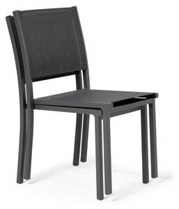 Gartentisch mit 10 Stühle Tivoli Grau - Metall - 121 x 74 x 182 cm