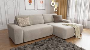 Ecksofa Hartmut mit Schlaffunktion Beige - Armlehne beidseitig montierbar - Ecke davorstehend rechts