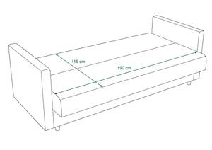 Sofa MARIBI Hellgrau - Weiß