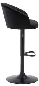 Tabouret de bar DORALIZ Lot de 2 Noir - Textile - 52 x 105 x 54 cm