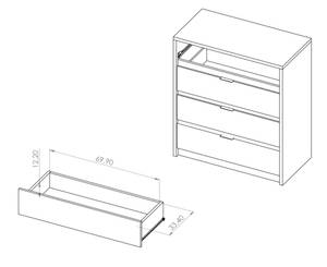 Kommode DEVERTTI Schwarz - Braun - Holzwerkstoff - 81 x 90 x 40 cm