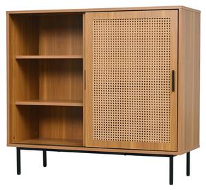 Sideboard Coeus Ⅶ Braun - Holzwerkstoff - Metall - Massivholz - Holzart/Dekor - 37 x 90 x 100 cm